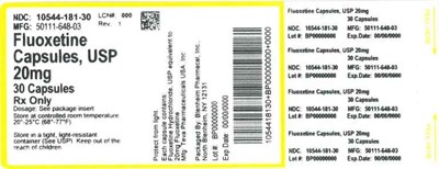 20mg 30ct (Label Fluoxetine Caps 20mg  Bpi(10544 181 30) Teva(50111 648 03) Rev1)